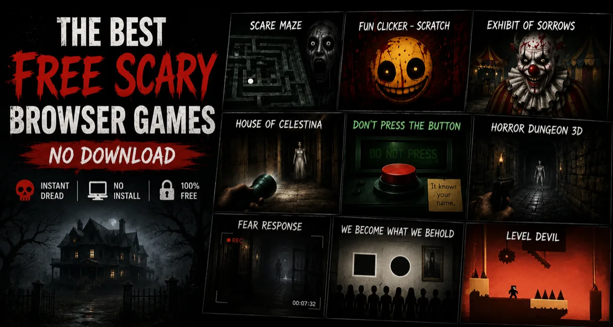 The best free scary browser games with no download — Scare Maze and other horror games
